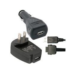 Eforcity USB Sync Cable and Car/ Wall Charger Adapter for HP HW6900 PDA Accessories