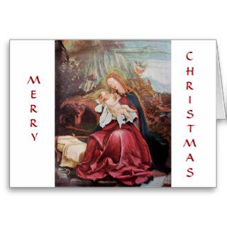 NATIVITY WITH ANGELS   MAGIC OF CHRISTMAS CARD