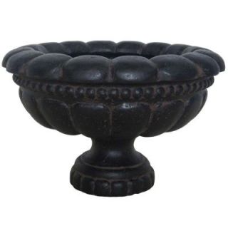 16 in. D Cast Stone Charcoal Finish Tuscany Urn PF5421AC