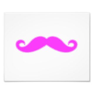 Girly Fuchsia Pink Mustache Photo Art