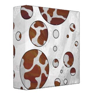Cow Brown and White Print Binder