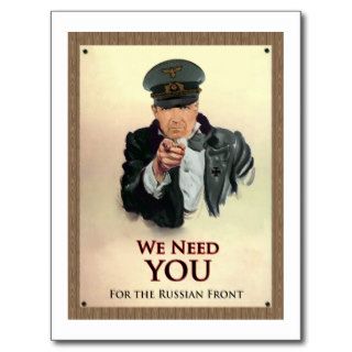 We Need You WW2 German Poster Postcards
