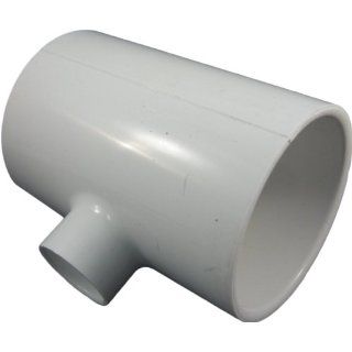 Spears 401 528 PVC White Schedule 40 Reducing Tee Fittings, 6 Inch by 2 Inch Industrial Pipe Fittings