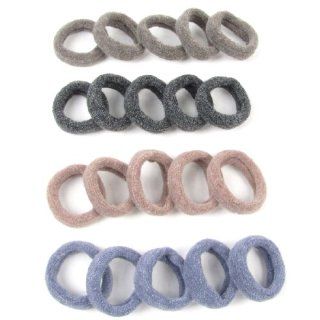 Ladies 4 Dark Colors Stretchy Band Ponytail Holder Hair Tie Holders 20 Pcs  Beauty