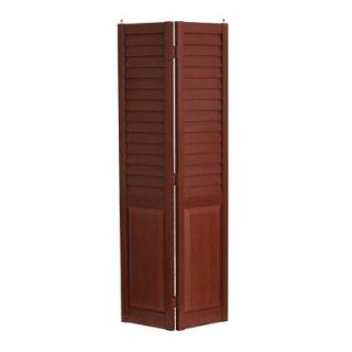Wood Classics 3 in. Louver/Panel Cherry Composite Interior Bi fold Closet Door 7403680700