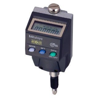 Mitutoyo 543 586 Absolute LCD Digimatic Indicator ID B, IP66, #4 48 UNF Thread, 0.375" Stem Dia., Back Plunger, 0 0.22" Range, +/ 0.00012" Accuracy Electronic Indicators