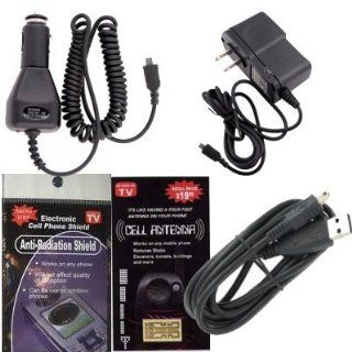 Samsung Galaxy Rugby Pro Charging Kit Car Charger, House Charger and USB Charger with Antenna Booster, Anti Radiation Shield . Cell Phones & Accessories