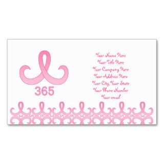 Pink Ribbon 365 Business Card Template