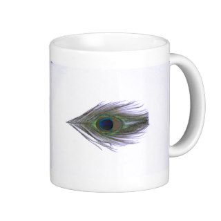 Lilac Peacock Feather Coffee Mug