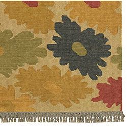Flat woven Bloom Wool Rug (8' x 11') Surya 7x9   10x14 Rugs