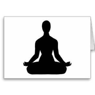 Meditation Pose Silhouette card