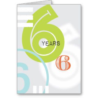 AA Anniversary Card 6 Years