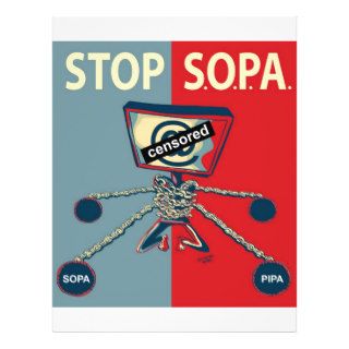 Stop SOPA Flyer Design