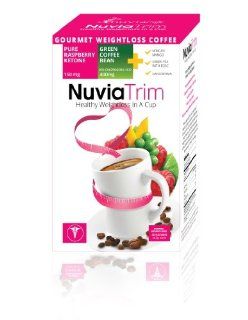 Nuvia Trim   Gourmet Instant Coffee for Weight Loss, with Garcinia Cambogia, Raspberry Ketones and Green Coffee Bean Extract, Vegan, No Sugar or Dairy, Great for Iced Coffee. Health & Personal Care