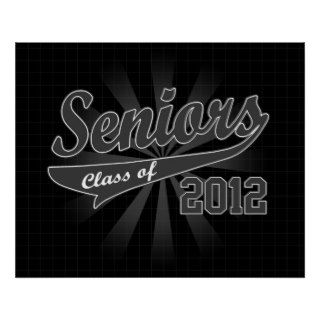 Black and Gray Senior Class of 2012 Design Posters