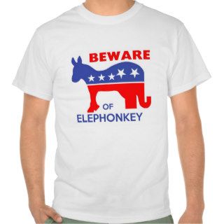 BEWARE OF ELEPHONKEY   activism/libertarian/usa T shirts