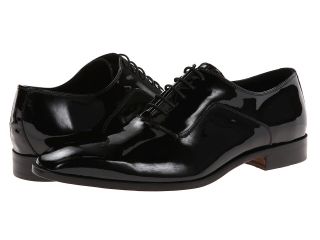 Massimo Matteo 5 Eye Patent Mens Plain Toe Shoes (Black)