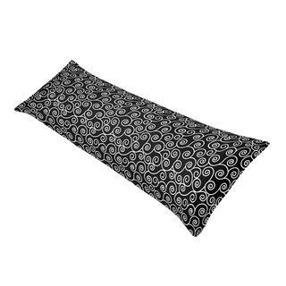 Sweet Jojo Designs Sweet Jojo Designs Kaylee Swirl Print Full Length Double Zippered Body Pillow Case Cover Black Size Body Pillow