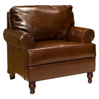 Elements Fine Home Furnishings Braxton Leather Chair BRA SC COFF 4