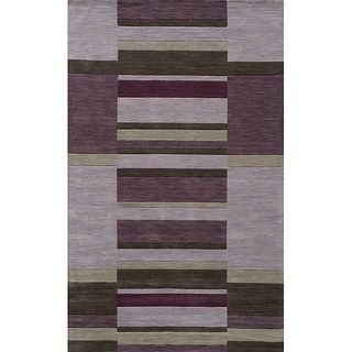 Hand tufted Manhattan Shades Of Purple Wool Rug (80 X 110)