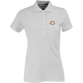 Antigua Womens Chicago Bears Spark 100% Cotton Washed Jersey 6 Button White