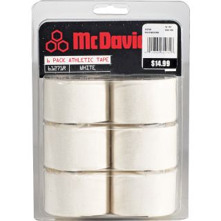 MCDAVID Athletic Tape   6 Pack of 10 yd Rolls, White