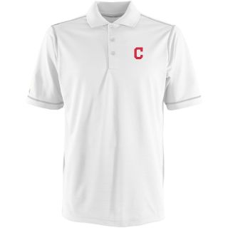 Antigua Cleveland Indians Mens Icon Polo   Size Large, White/silver (ANT INDN