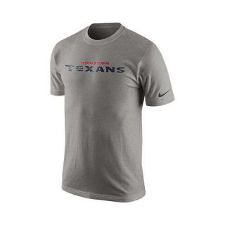NIKE Mens Houston Texans Wordmark Short Sleeve T Shirt   Size Large, Dk.grey