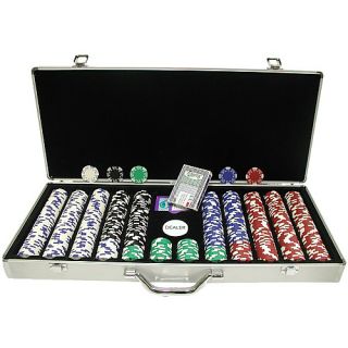 Trademark Global 650 Chip Royal Suited 11.5g Poker Chips with Aluminum Case (10 