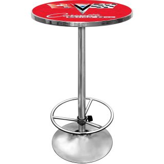 Trademark Global Corvette C2 Red Chrome Pub Table (GM2000R C2 COR)