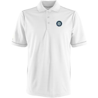 Antigua Seattle Mariners Mens Icon Polo   Size Large, White/silver (ANT