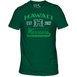 HURLEY Mens Hawaii Rainbow Warriors Premium Crew Short Sleeve T Shirt   Size