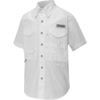 COLUMBIA Boys Bonehead Short Sleeve Shirt   Size Large, White
