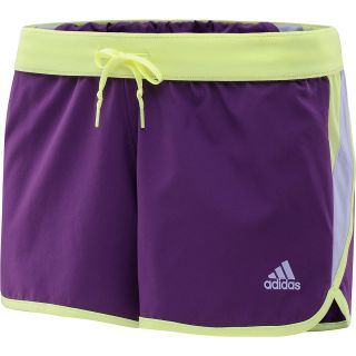 adidas Womens Ultimate Woven Shorts   Size Medium, Tribe Purple/glow