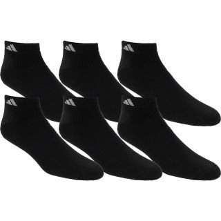 adidas Mens Athletic Low Cut Socks   6 Pack   Size Large, Black/white