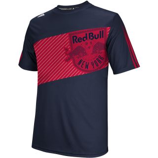 adidas Mens New York Red Bulls Finished Crew Short Sleeve T Shirt   Size Xl,