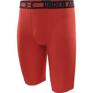 UNDER ARMOUR Mens HeatGear Sonic Long Compression Shorts   Size 2xl, Red/black