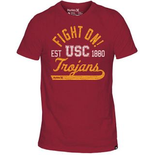 HURLEY Mens USC Trojans Premium Crew Short Sleeve T Shirt   Size Medium,