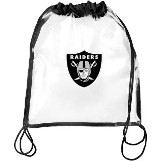 FOREVER COLLECTIBLES Oakland Raiders Clear Drawstring Backpack, Clear