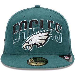 NEW ERA Youth Philadelphia Eagles Draft 59FIFTY Fitted Cap   Size 6.75, Teal