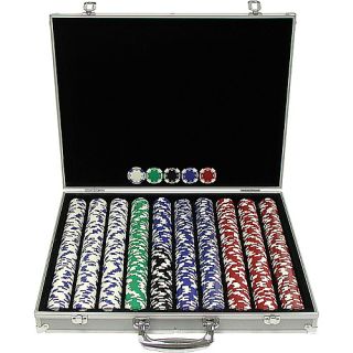 Trademark Global 1000 Chip 11.5g Holdem Poker Chip Set with Aluminum Case (10 