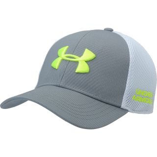 UNDER ARMOUR Mens Classic Mesh Stretch Fit Hat   Size L/xl, Grey/lime