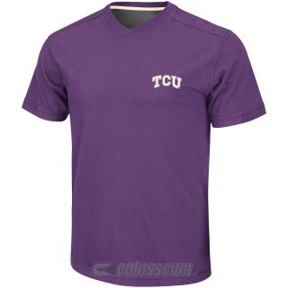 COLOSSEUM Mens TCU Horned Frogs Mirage V Neck T Shirt   Size Small, Purple