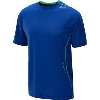ASICS Mens Tread Short Sleeve Running T Shirt   Size 2xl, Blue/green