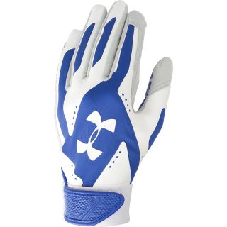 UNDER ARMOUR Womens Motive Fastpitch Batting Gloves   Size Small, Royal/white