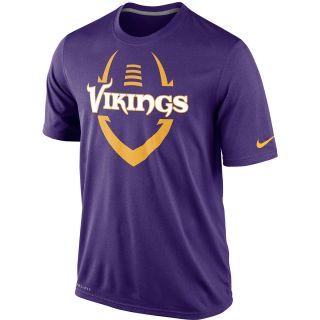 NIKE Mens Minnesota Vikings Dri FIT Legend Icon Short Sleeve T Shirt   Size