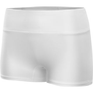 UNDER ARMOUR Womens Authentic Shorty Shorts   Size Large, White/silver