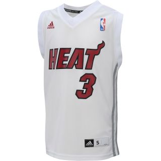 adidas Youth Miami Heat Dwayne Wade Chase Jersey   Size Large, White