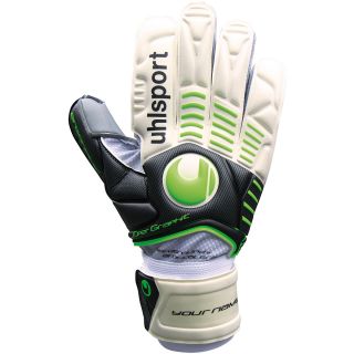 uhlsport Ergonomic Super Graphit Soccer Glove   Size 10, Black/flash Green