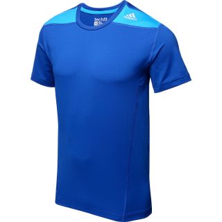 adidas Mens TechFit Fitted Short Sleeve T Shirt   Size Xl, Royal Blue
